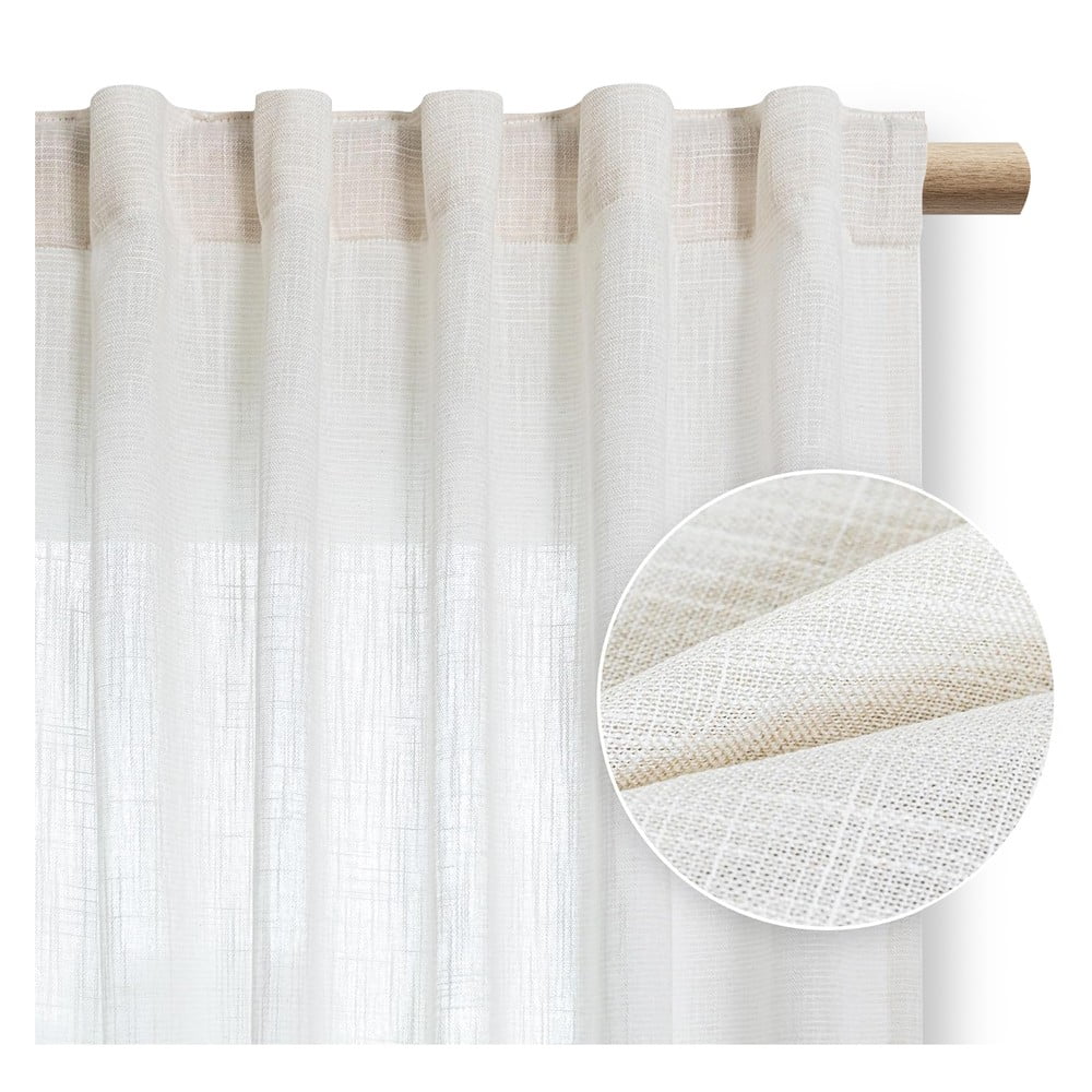 Krémszínű függöny 140x250 cm Valeta – Restilo