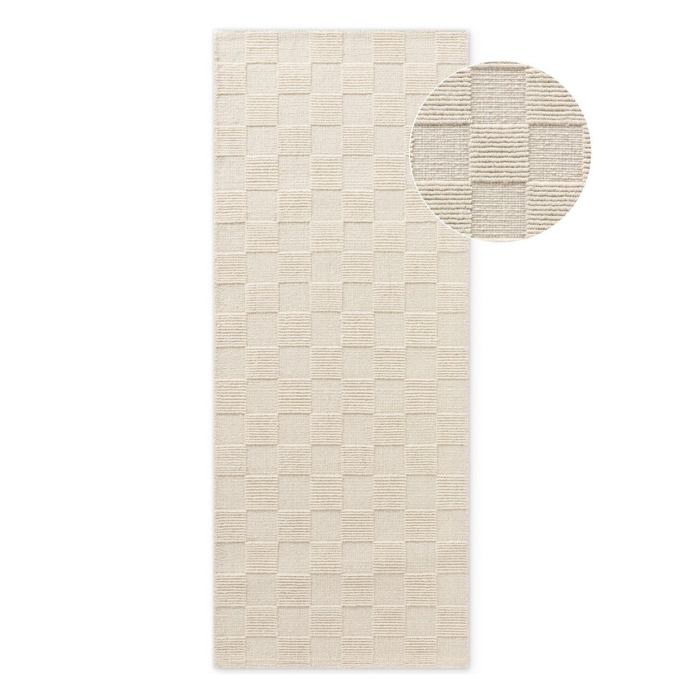 Krémszínű kézi szövésű gyapjú futószőnyeg 80x200 cm Scala – Villeroy&Boch