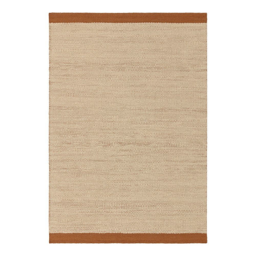 Krémszínű-terrakotta színű kézi szövésű gyapjú szőnyeg 120x170 cm Lima Rust – Asiatic Carpets