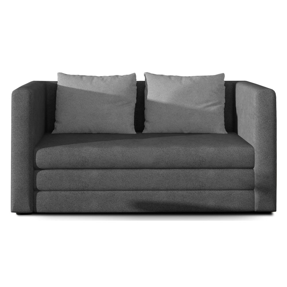 Szürke zsenília kinyitható kanapé 132 cm Neva – ELTAP