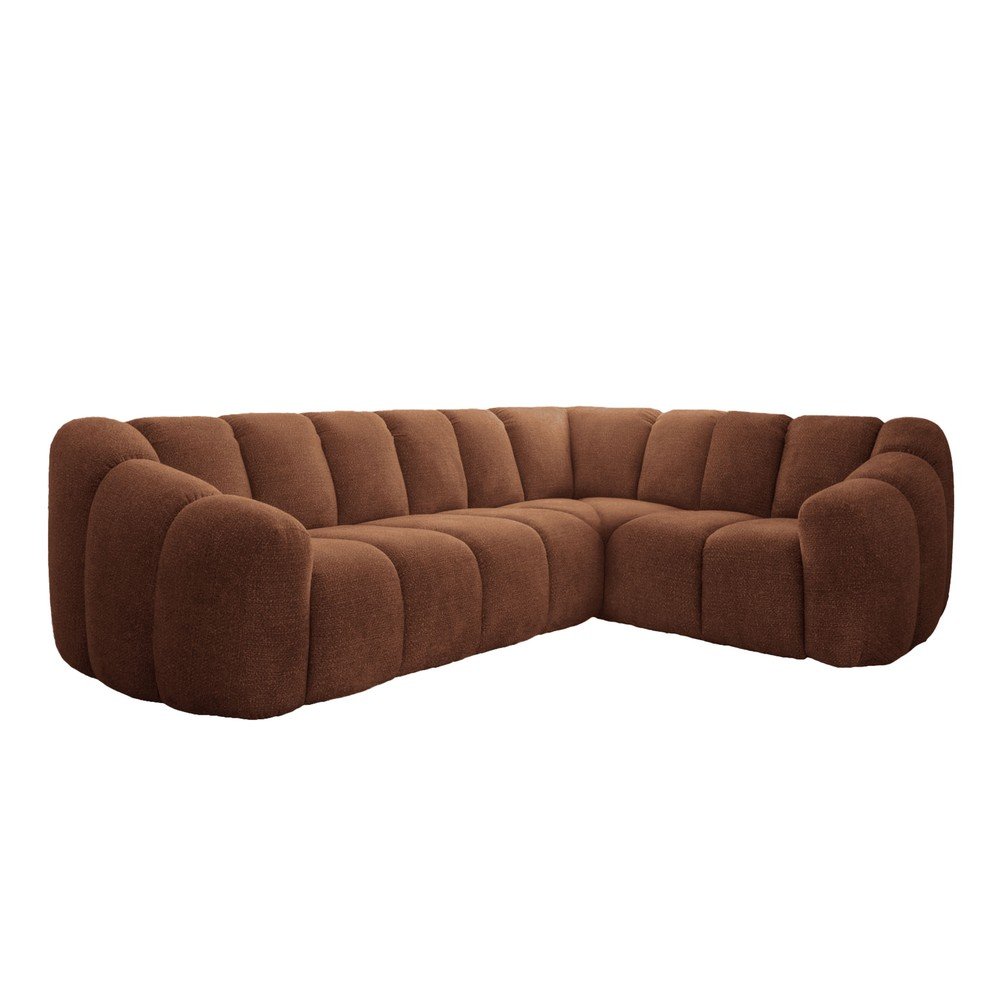 Terrakotta színű sarokkanapé (jobb oldali-L alakú) Shell – Miuform