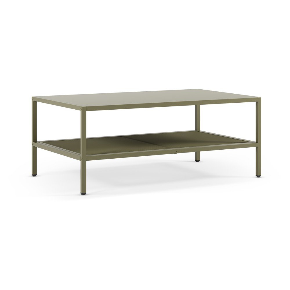 Zöld fém dohányzóasztal 60x100 cm Fayna – Marckeric