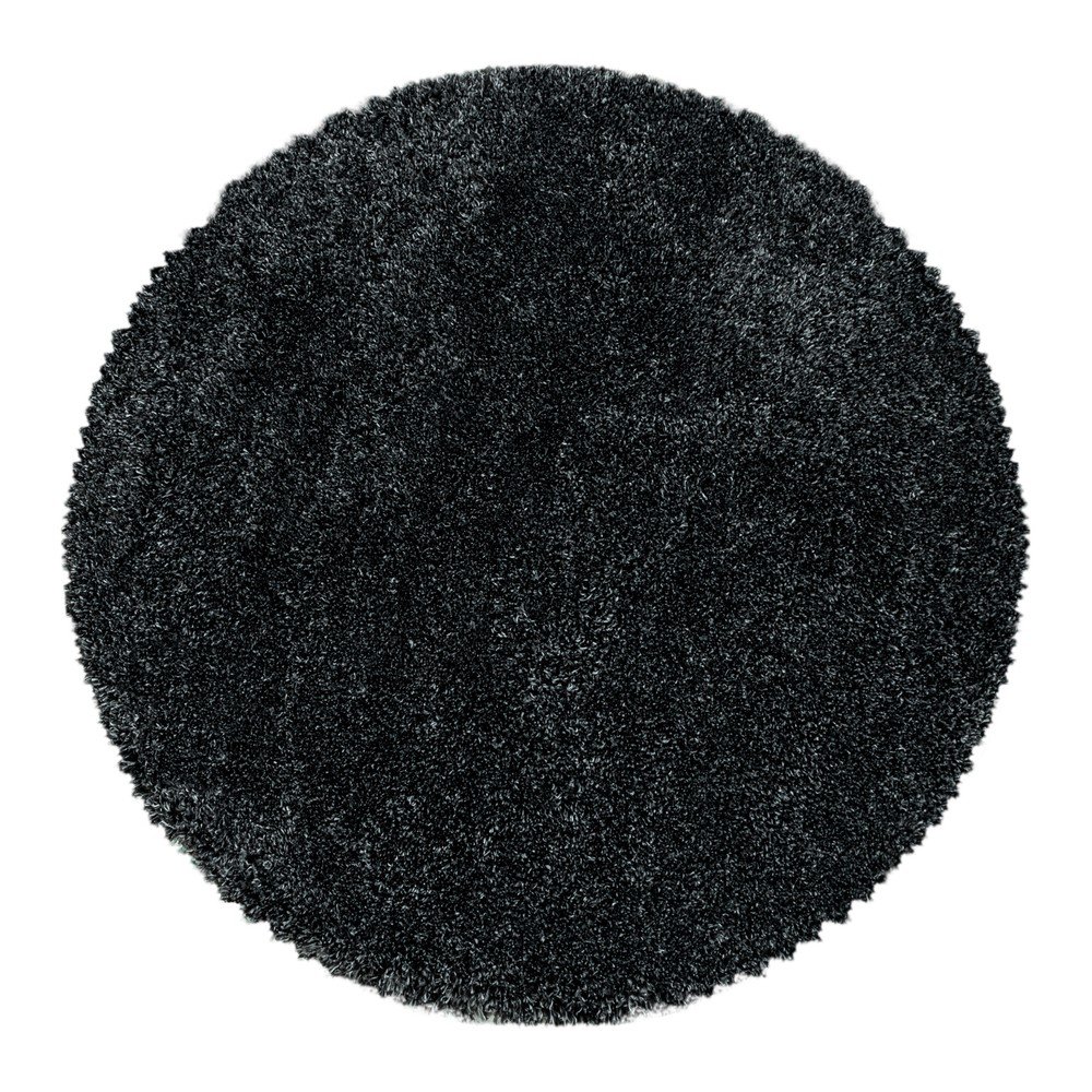 Antracitszürke kerek szőnyeg ø 80 cm Fluffy – Ayyildiz Carpets