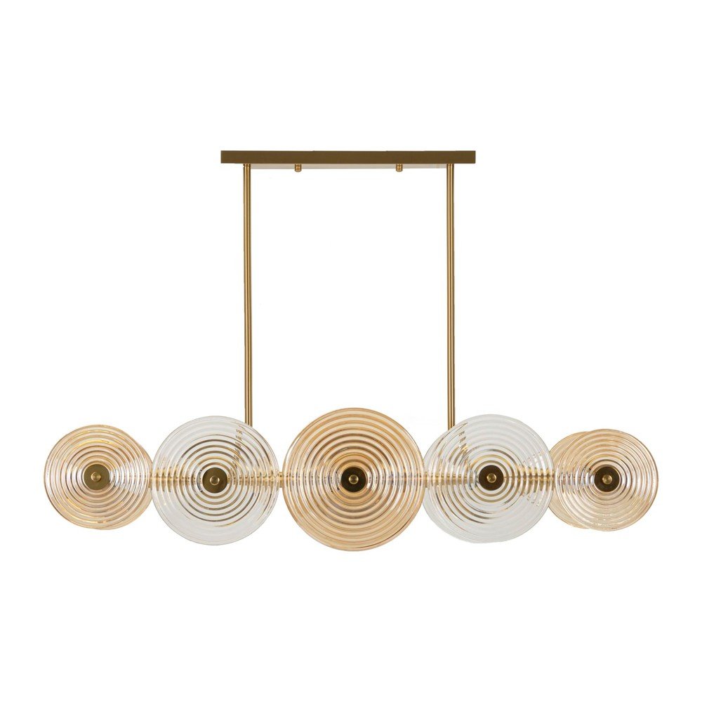 Aranyszínű függőlámpa üveg búrával Venice – Mauro Ferretti