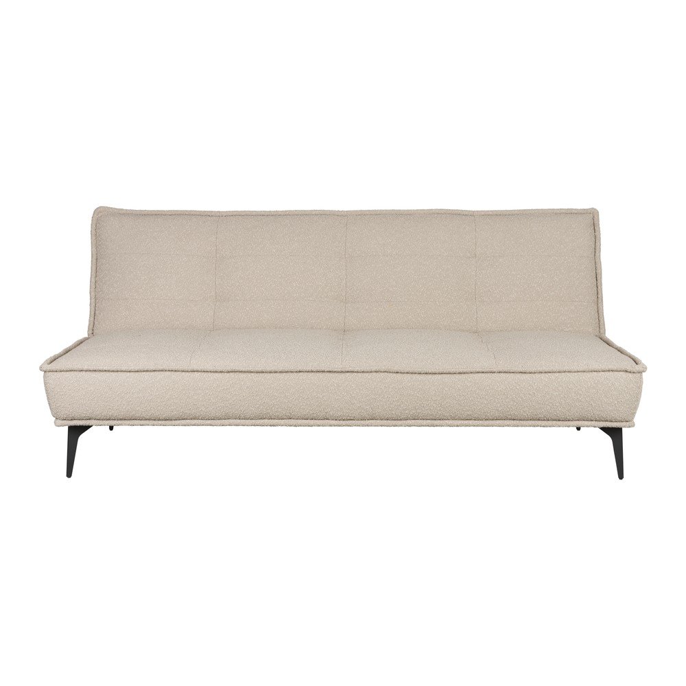 Bézs buklé kinyitható kanapé 184 cm Cielke – White Label