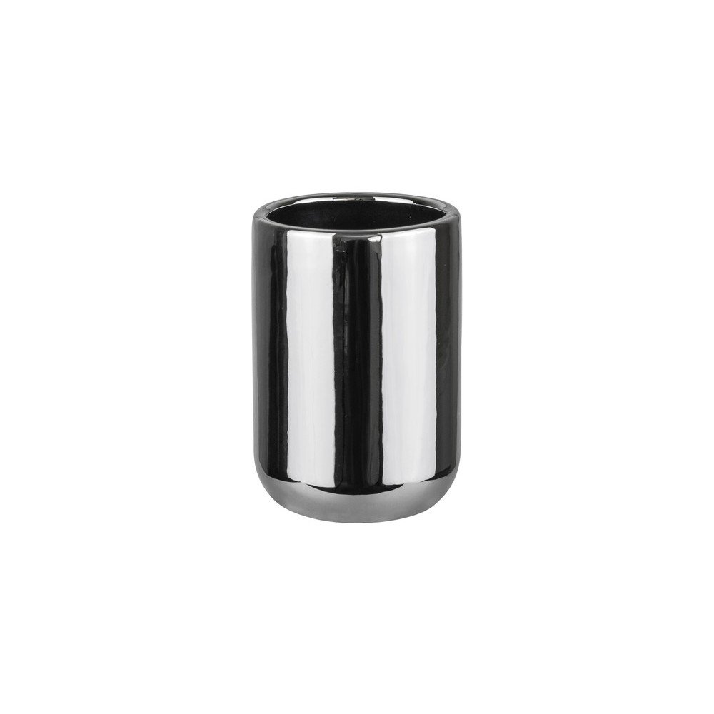 Ezüstszínű kerámia fogkefetartó pohár Lotus – Mette Ditmer Denmark