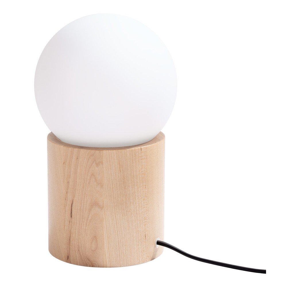 Fehér-natúr színű asztali lámpa üveg búrával (magasság 21 cm) Surtur – Sollux