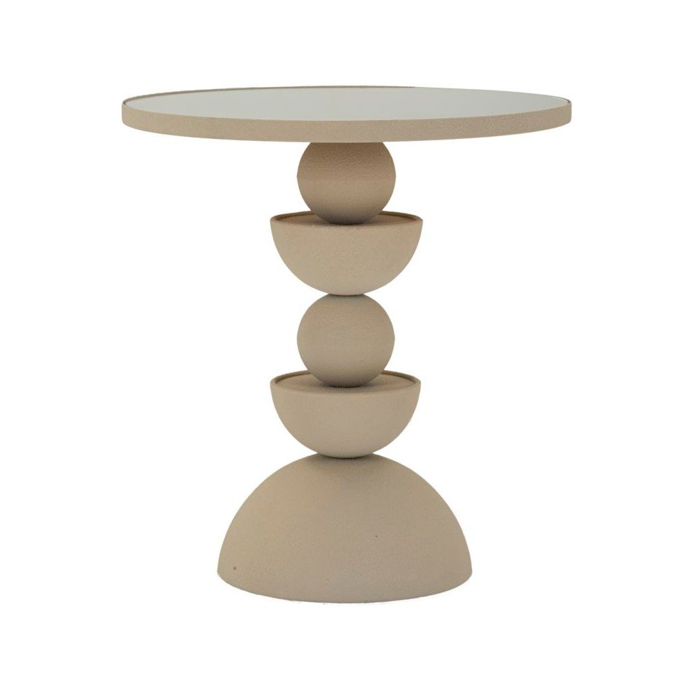 Kerek tárolóasztal üveg asztallappal ø 40