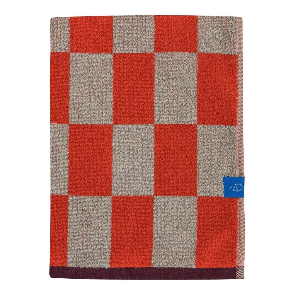 Narancssárga-bézs frottír bio pamut fürdőlepedő 70x133 cm Retro – Mette Ditmer Denmark