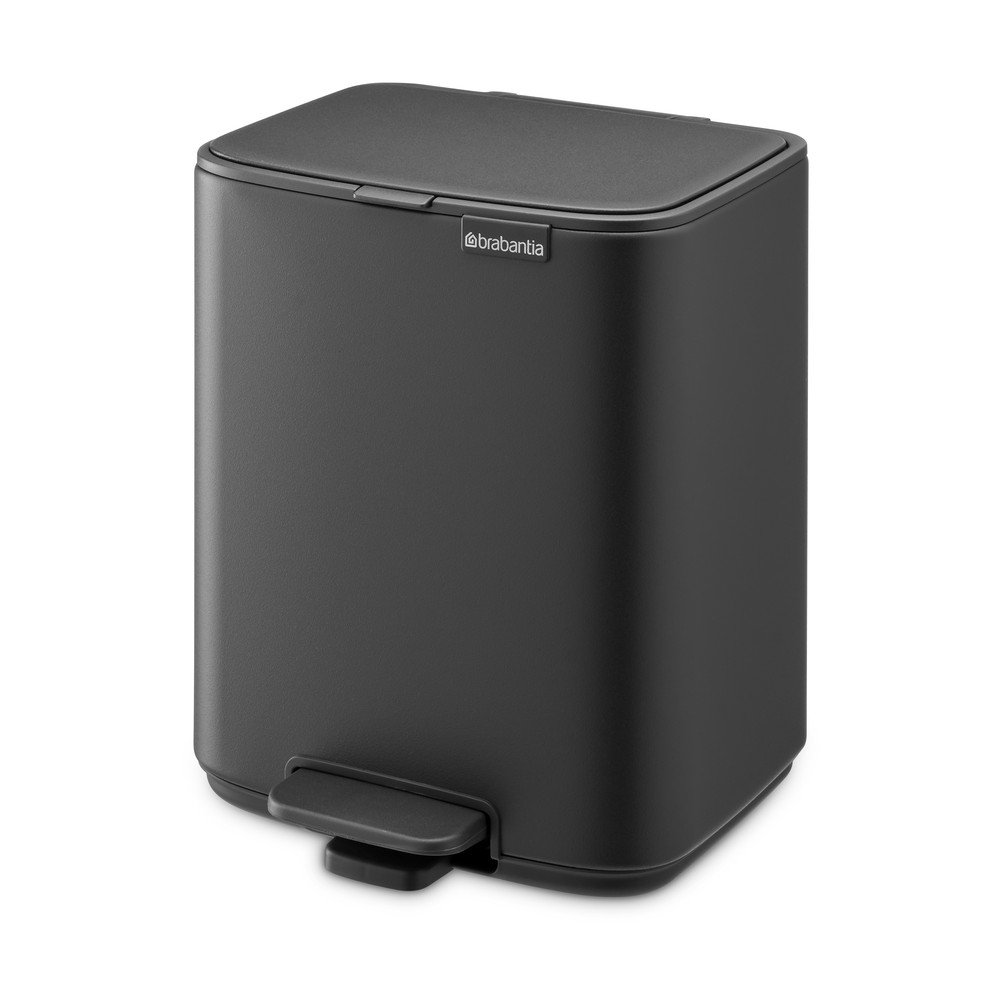 Sötétszürke acél pedálos szemetes 7 l Bo – Brabantia