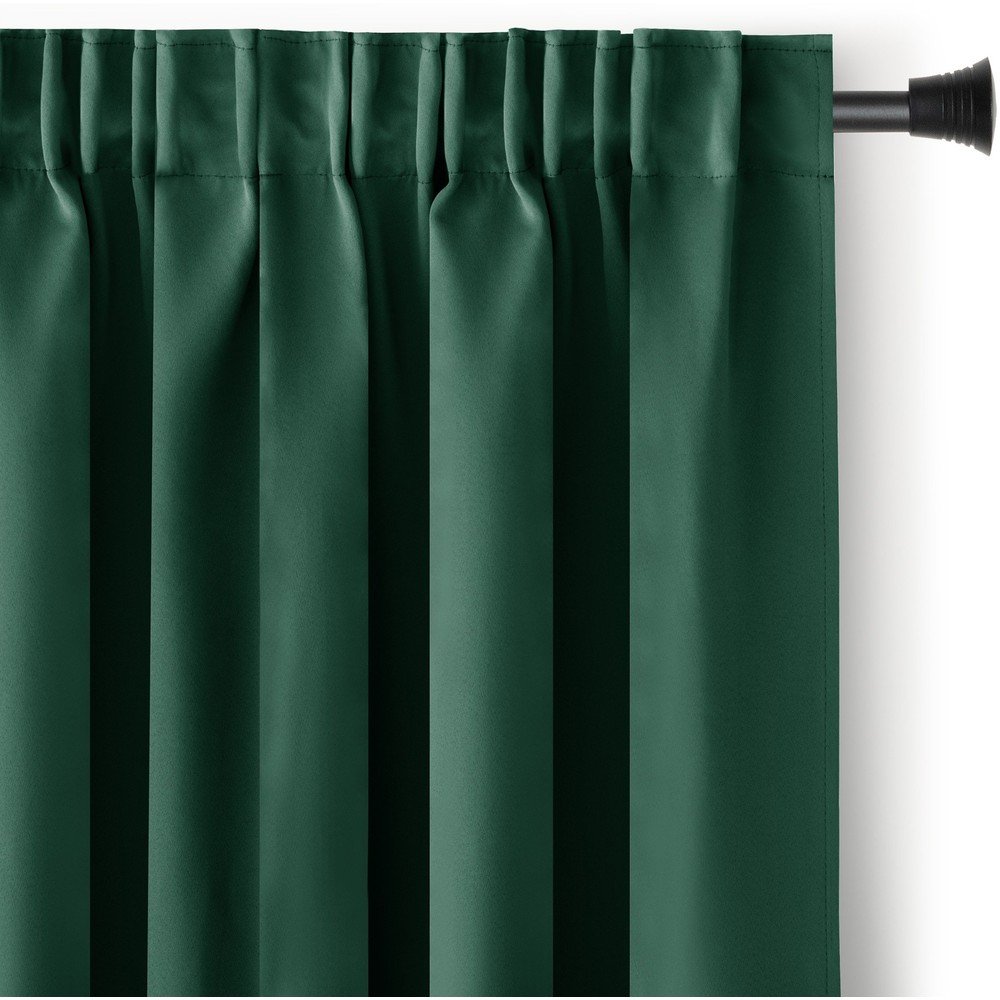 Sötétzöld dimout (részleges sötétítő) függöny 200x245 cm Kierra – Restilo