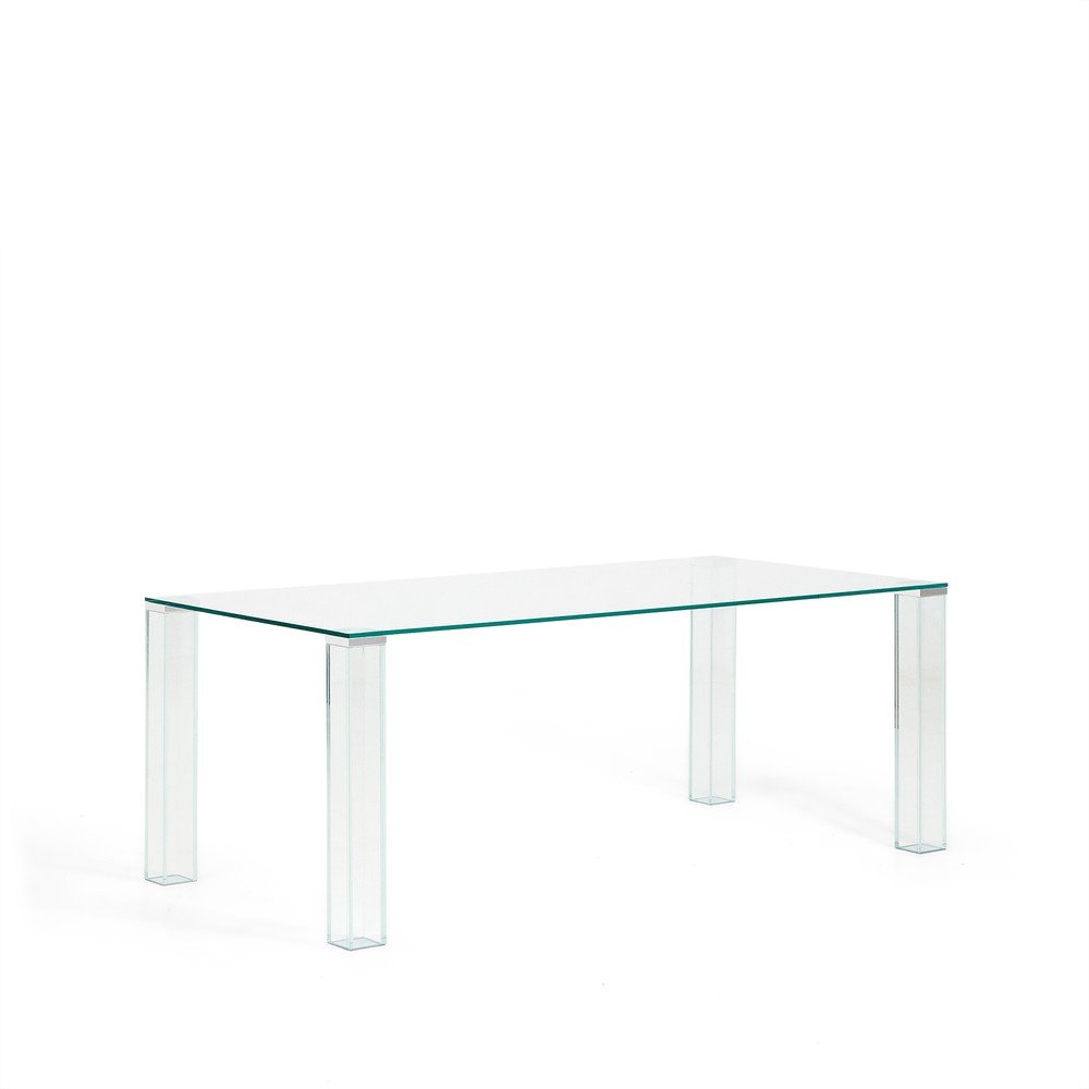 Üveg étkezőasztal 100x200 cm Adularia – Kave Home