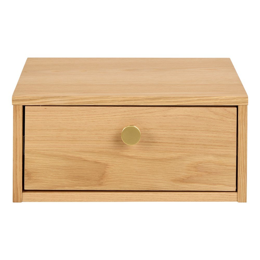 Világos natúr színű éjjeliszekrény tölgyfa dekorral Monfort – Actona