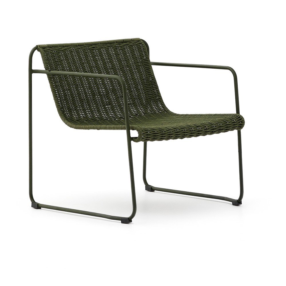 Zöld fém kerti fotel Maurina – Kave Home