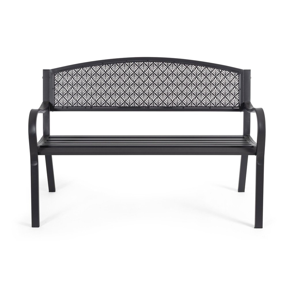 Antracitszürke fém kerti pad Lizette – Bizzotto