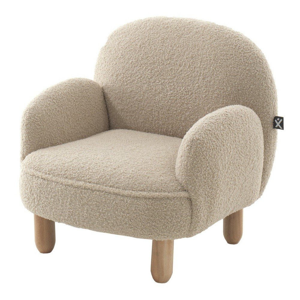 Bézs buklé gyerek fotel Rocky – Vipack