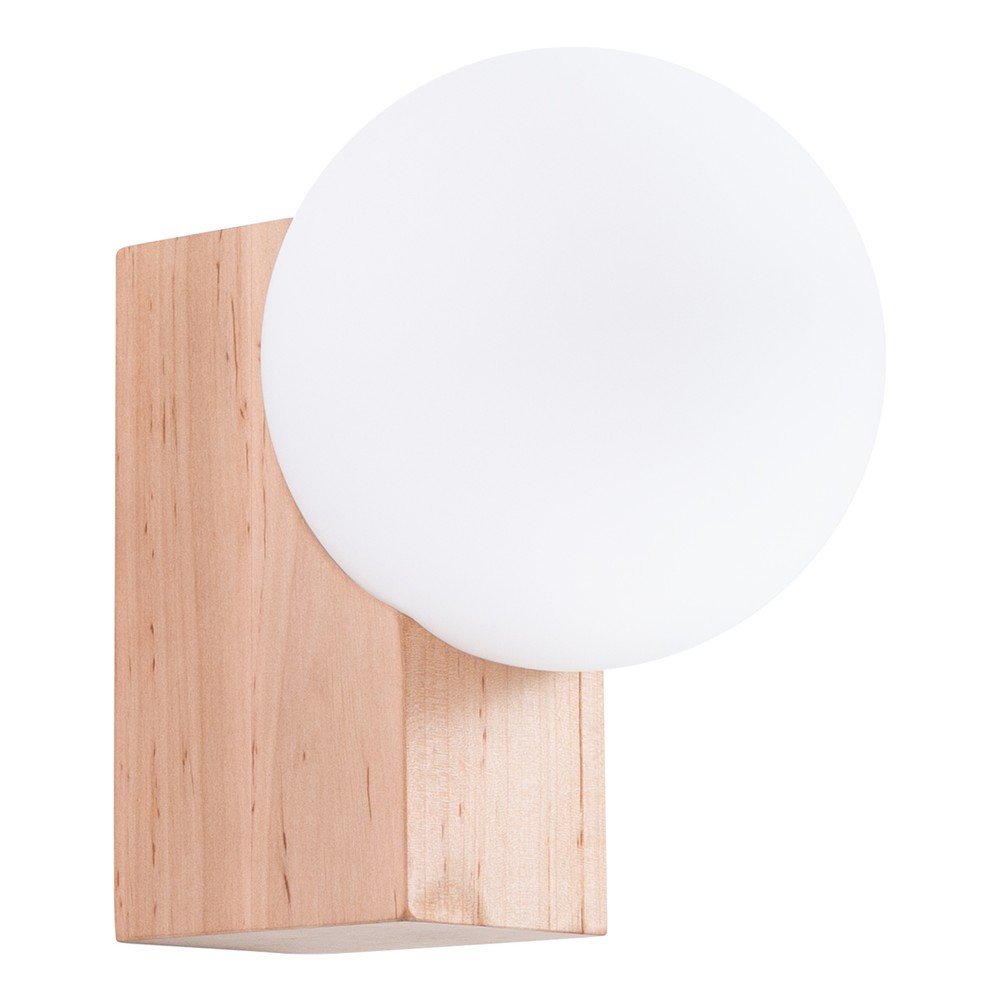 Fehér-natúr színű fali lámpa ø 12 cm Solum – Sollux