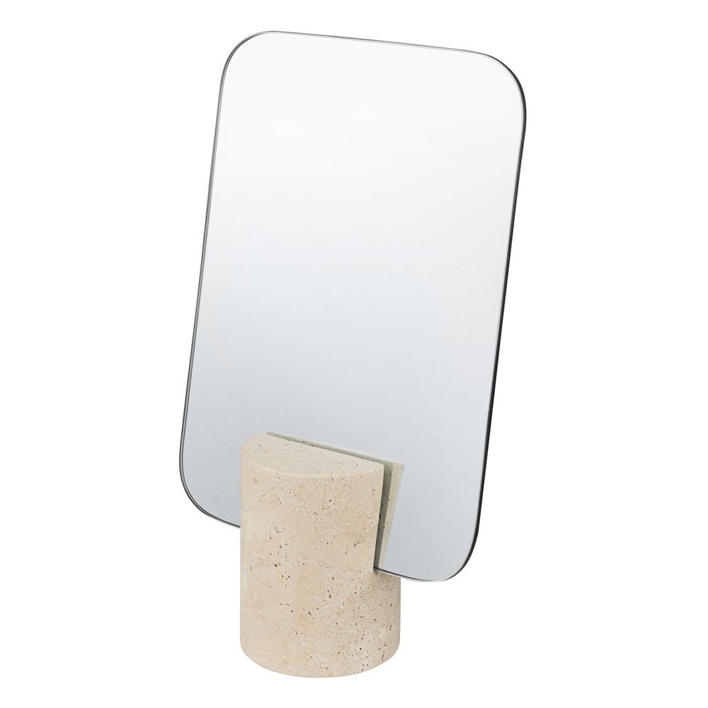 Kozmetikai tükör 18x30 cm Travertine – Mette Ditmer Denmark