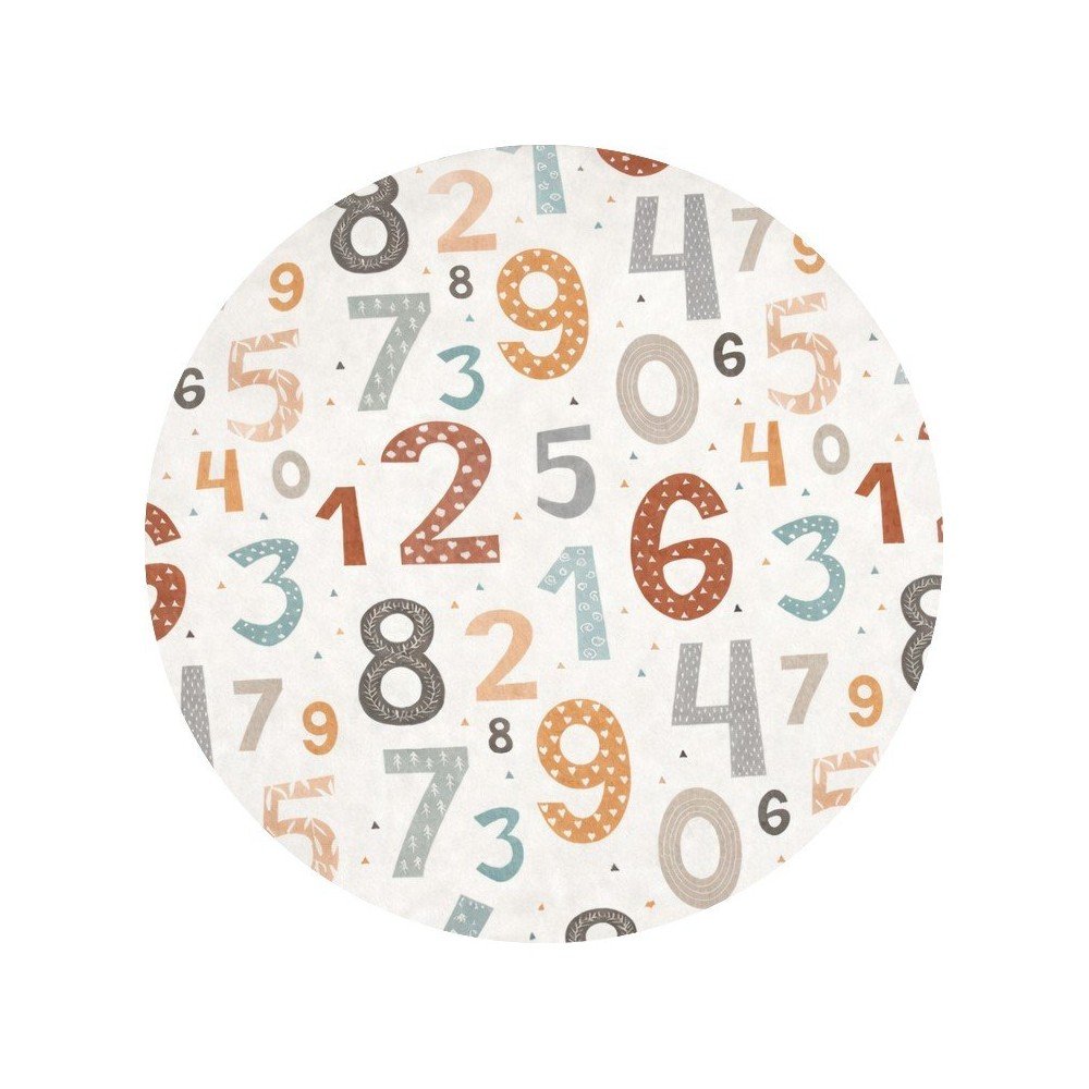Mosható gyerek játszószőnyeg ø150 cm Happy Numbers – Mila Home