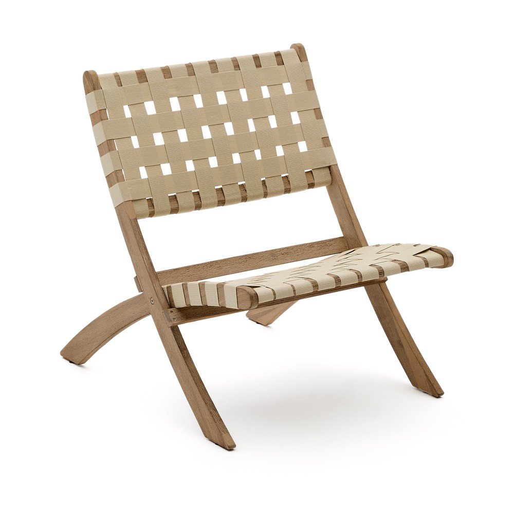 Natúr színű tömörfa kerti fotel Chabeli – Kave Home