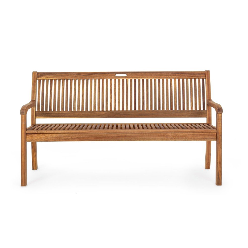 Natúr színű tömörfa kerti pad Noemi – Bizzotto