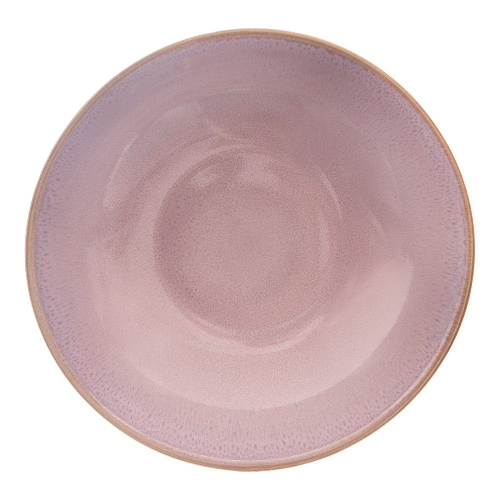 Rózsaszín mély kerámia tányér ø 20