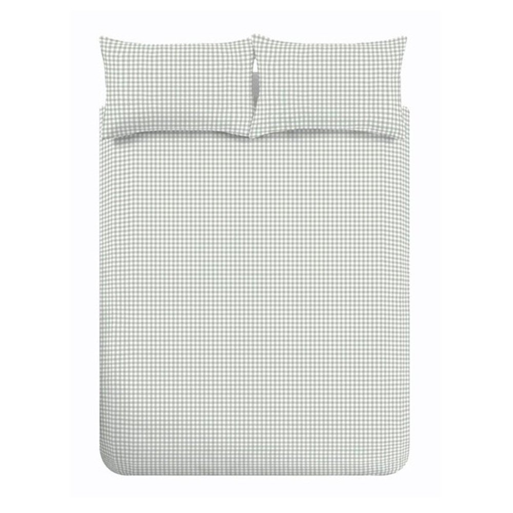 Zöld kétszemélyes háromrészes ágyneműhuzat 200x200 cm Bamford Gingham Check – Catherine Lansfield